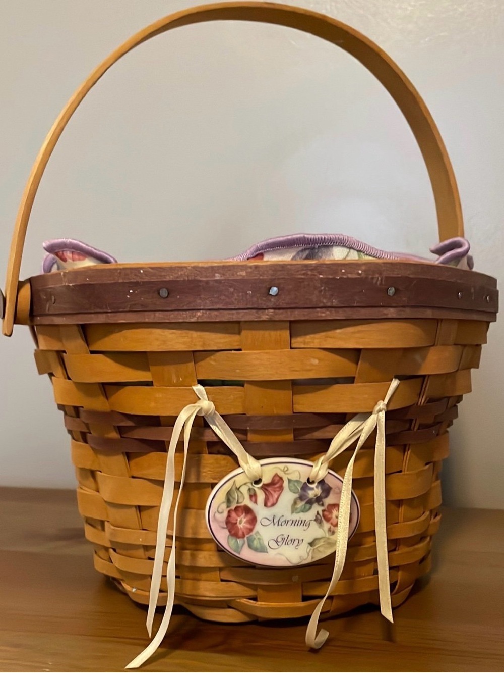 Longaberger Basket May series Morning Glory flower basket